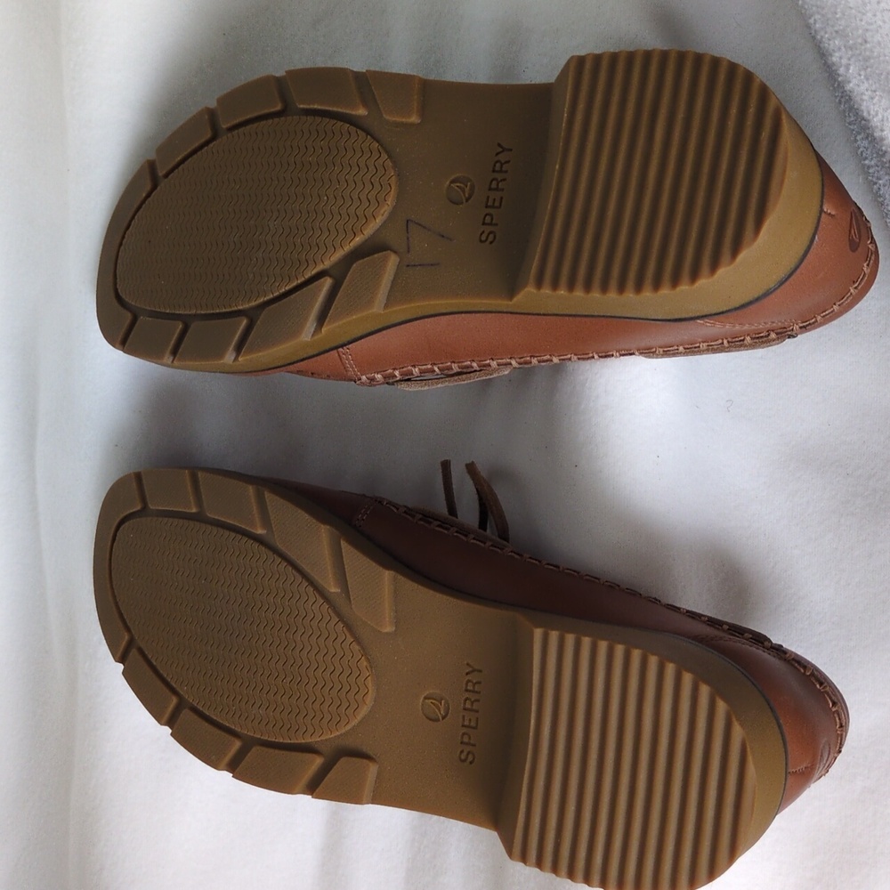 Sperry Classic Leather Boat Shoes in Cognac Brown - Picture 7 of 8